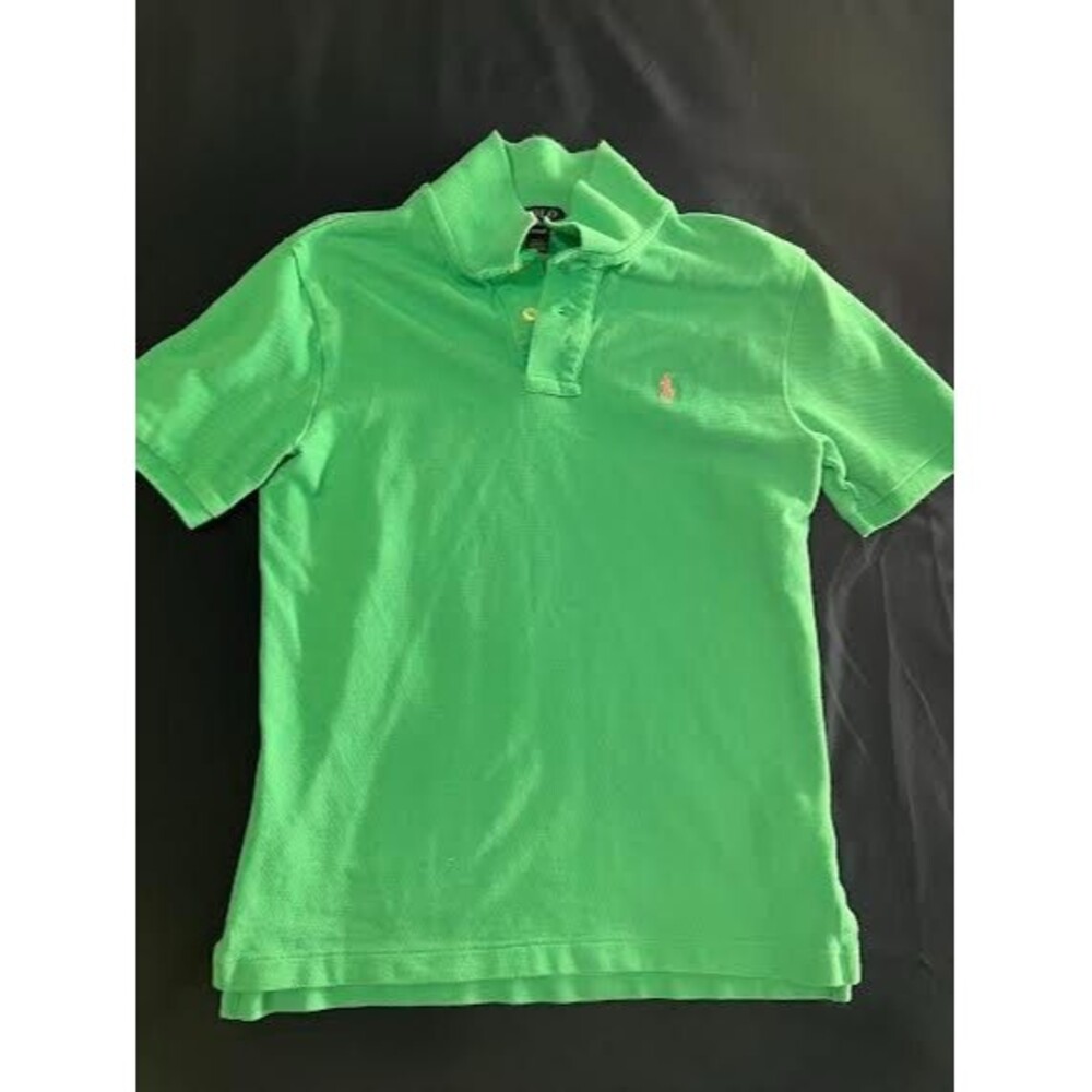 Ralph Lauren Polo Boys( M10-12)Green Pink RL Logo